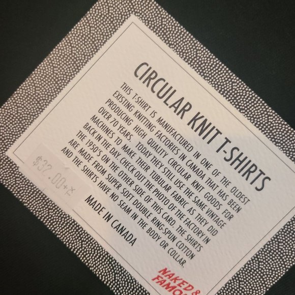 NWT Men's Naked & Famous 100% Black T-Shirt - Size Medium - Picture 6 of 7